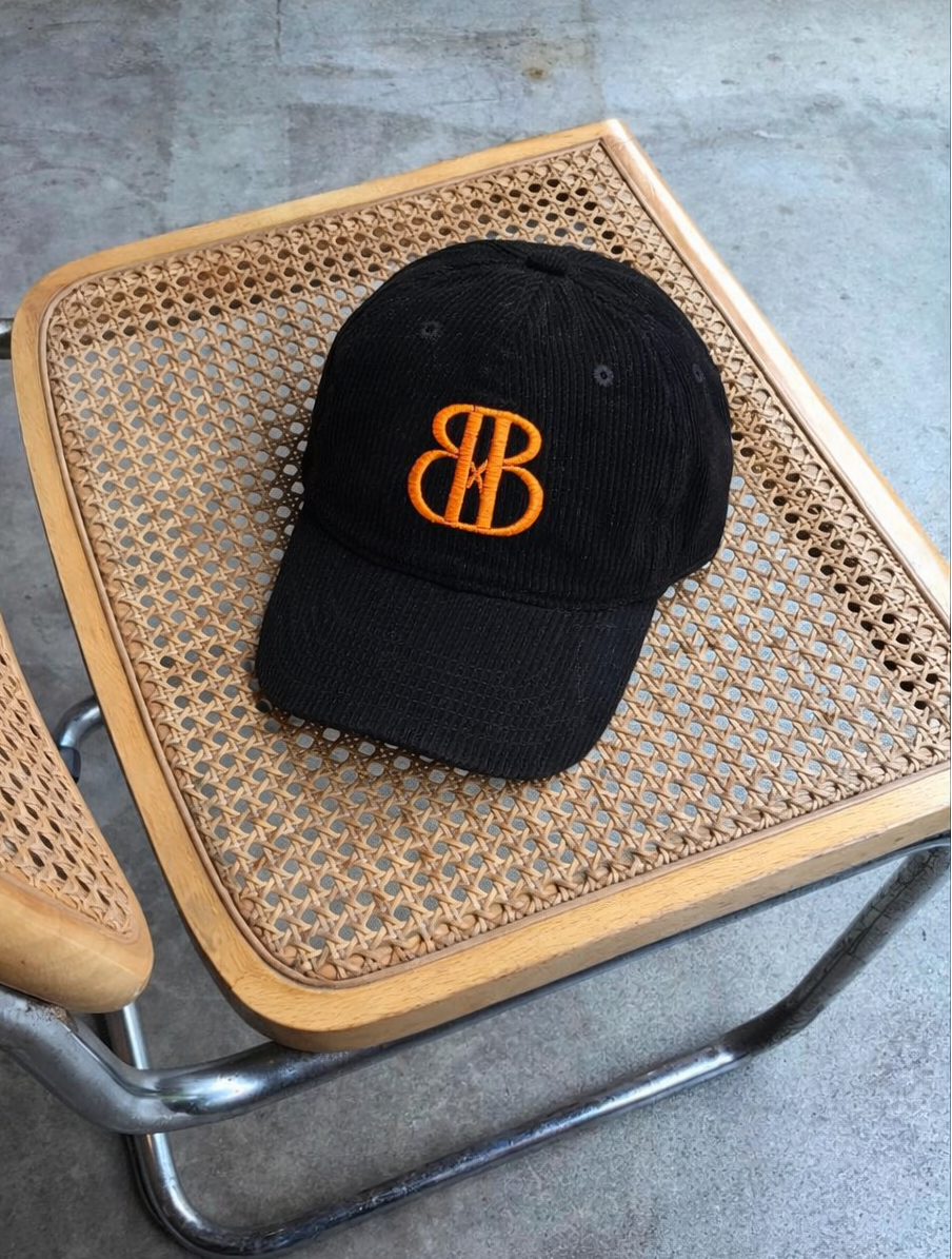 Corduroy Black and Orange