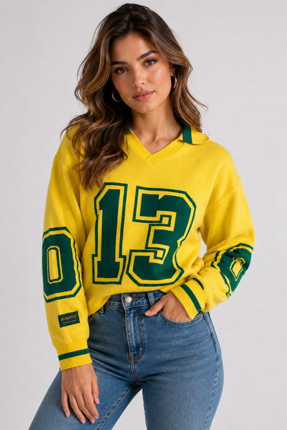 BERNNY 13 World Cup Female Sweater – Mid-Sleeve, One Size, Oversized Fit