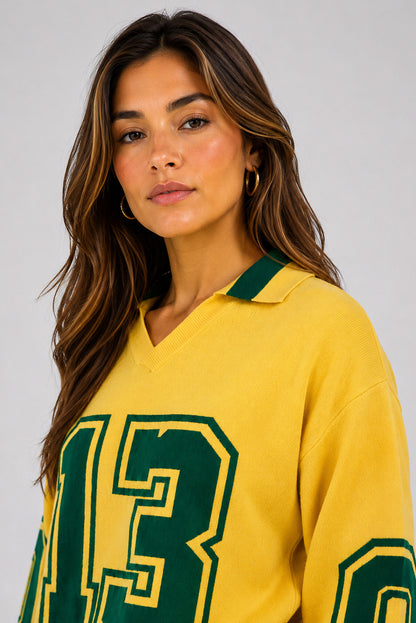 BERNNY 13 World Cup Female Sweater – Mid-Sleeve, One Size, Oversized Fit